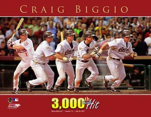 Craig Biggio 3,000th HIT (2007) Houston Astros PREMIUM 20x24 POSTER Print Cover