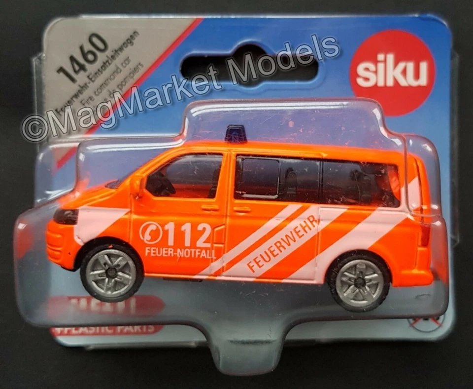 VW VOLKSWAGEN FIRE COMMAND VEHICLE · 1:64 · SIKU 1460 · BRAND NEW IN SEALED PACK - Image 1 of 1