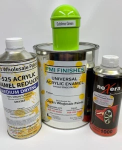 Sublime Green Gallon Kit Single Stage ACRYLIC ENAMEL Car Auto Paint Kit - Picture 1 of 2