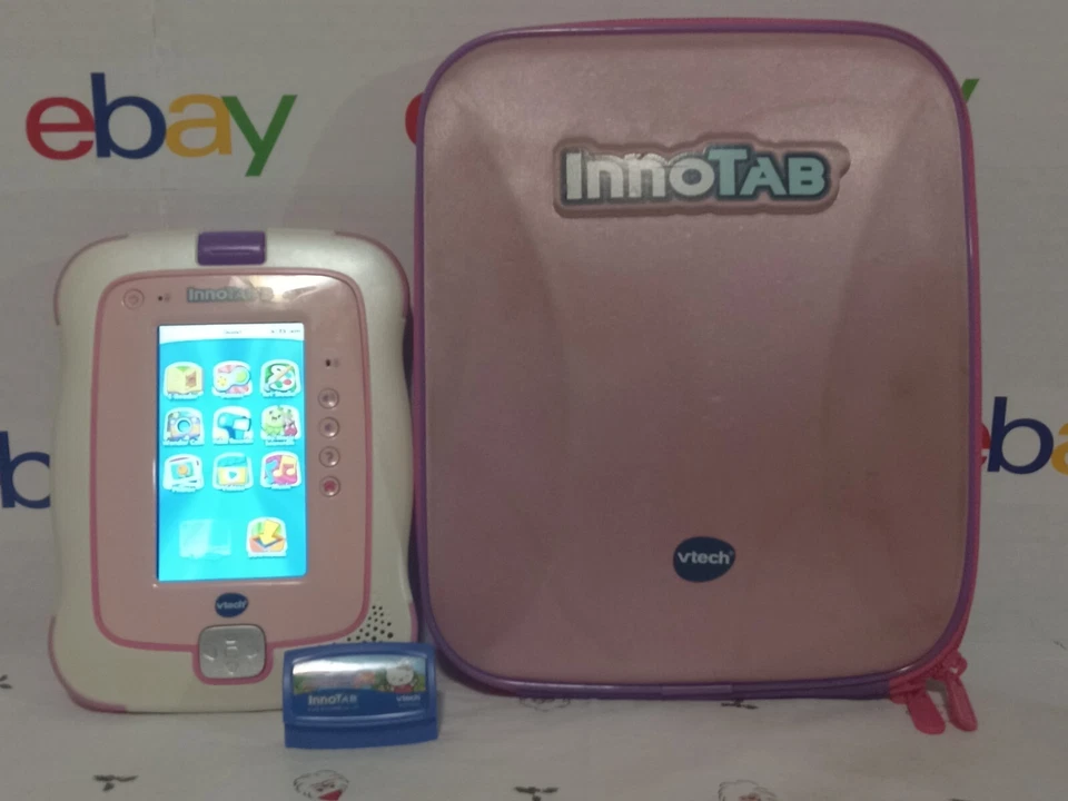 VTech InnoTab 3 Education Game Console Tablet Learning Pink TESTED + Hello Kitty - Image 1 of 4