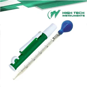 Pipette Pump 10ml Green + 10ml Glass Transfer Graduated Pipette Dropper Combo - Picture 1 of 3