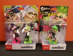 Brandneu Nintendo Splatoon Amiibo Callie & Marie 2er Pack + Green Inkling Boy - Bild 1 von 1