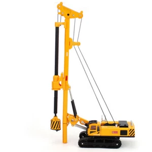 1:64 Rotary Drilling Rig Toy Construction Vehicle Diecast Toys for Boys Yellow - Picture 1 of 10