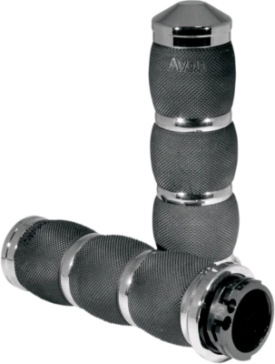 Empuñaduras de cojín de aire cromadas Avon AIR-90 para Harley Davidson Foto 1 de 2