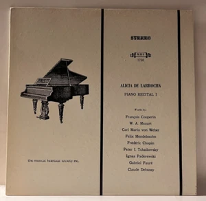 A68 Alicia de Larrocha: Piano Recital 1, 1974 Musical Heritage Society MHS 1730 - Picture 1 of 4