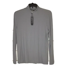 Nueva camisa ligera de punto de resorte Alfani acanalada acero activo gris para hombre mediana - Imagen 1 de 7
