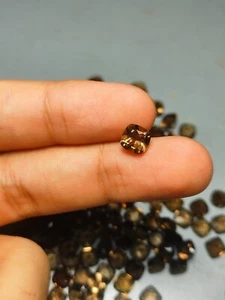 Smoky Quartz Cushion Cut Gemstone 7mm Rich Brown Sparkle - Picture 1 of 9
