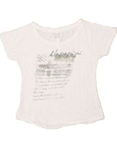 NAPAPIJRI Womens Graphic T-Shirt Top UK 14 Large White BC14
