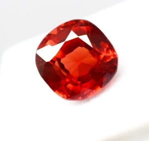Beautiful Orange Padparadscha Sapphire Cushion Cut 6.95 CT Certified - Picture 1 of 9