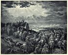 Bible Illustration War Against Gibeon Old Testament 1880 Gustave Dore Engraving