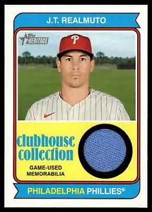 J.T. REALMUTO 2023 Topps Heritage COLECCIÓN CASA CLUB RELIQUIA PHILLIES CCR-JRO - Imagen 1 de 2