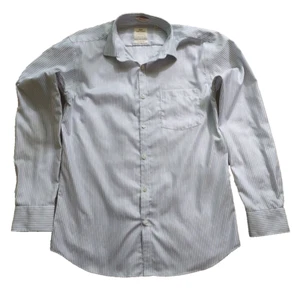 Park Avenue Slim Fit Wrinkle Free Men's Medium Striped Dress Work Shirt Cotton - Picture 1 of 8