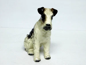 Drahthaar Foxterrier Porzellan Hund Figur 6,5" groß Vintage Japan Ex. Vintage Con - Bild 1 von 4