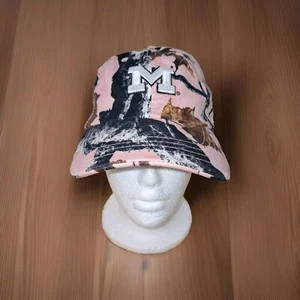 Michigan Wolverines Hat Womens Adjustable Green Pink Zephyr Camo Strap back Cap - Picture 1 of 9