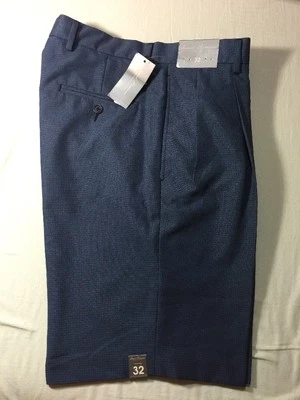 Pantalones Cortos Daniel Cremieux Signature Microfibra Plisados S35HT502 Talla 32 Azul Marino Nuevos Foto 1 de 3