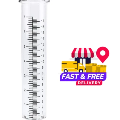 Tubo de repuesto de vidrio pluviómetro de 7" de capacidad para patio jardín exterior hogar granja Foto 1 de 4