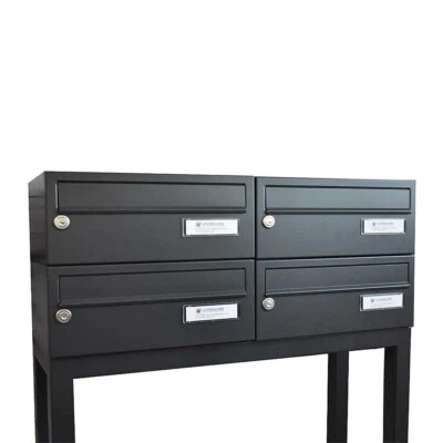 Letterboxes for Flats, Communal Post Boxes Internal LBD-015 Free Standing 4 Bank - Image 1 of 4