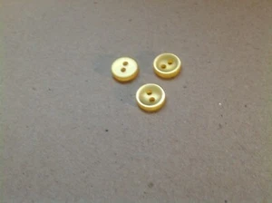 NEW PKG 0F 25 BUTTONS 3/8 INCH YELLOW PEARL FINISH - Picture 1 of 1