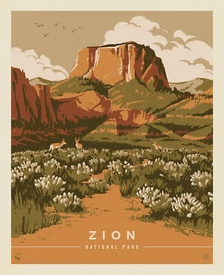 Zion National Park Quilt Panel Legends of National Parks Digitally Printed 36x43 - Image 1 of 4