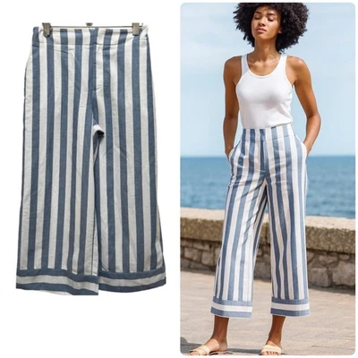 Pantalón Corto Club Monaco Talla 6 Rayas Anchas 20.5 Pulgadas Entrepierna Náutico Costero  Foto 1 de 4