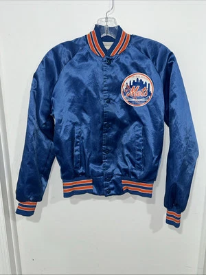 Chalk Line Mets Jacket 1990 Youth Size 14/15 Vintage Satin Jacket - Image 1 of 4