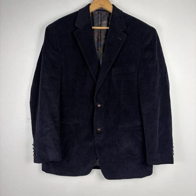 Lauren Ralph Lauren Corduroy Blazer Men's 38s Blue Wood Buttons Classic - Image 1 of 4