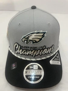 Philadelphia Eagles New Era 9SEVENTY Super Bowl LIX Champs Snapback Rope Hat OS - Picture 1 of 5