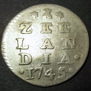 COA Silver 1745 Colonial Old Dutch Colonial New York Dime Zeelandia Lion Dime - Picture 1 of 4