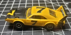 AFX 1969 Dodge Charger Daytona Yellow #7 HO Scale Slot Car Working - Picture 1 of 9