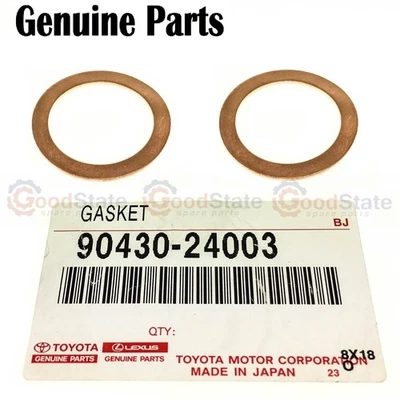Genuine LandCruiser UZJ200 URJ202 URJ200 GRJ200 Front Diff Drain Plug Gasket x2 - Image 1 of 3