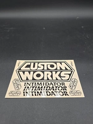 Custom Works Intimidator Nos Decal Sheet Autographics Vintage Dirt Oval Enforcer - Image 1 of 2