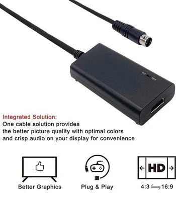 HDMI Cable for Sega Genesis Model 1/2 / 3, Sega CD, Sega CDX, Sega 32X, Sega ... - Image 1 of 4
