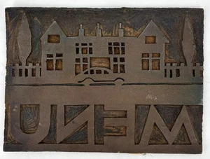 Old Vintage LINO CUT BLOCK Art Deco Style Menu Unusual Early - Mid 20th Century - Picture 1 of 4