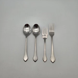 Oneida Summer Mist Autumn Glow Lot Of 4 Stainless Flatware Forks Spoon - Picture 1 of 4