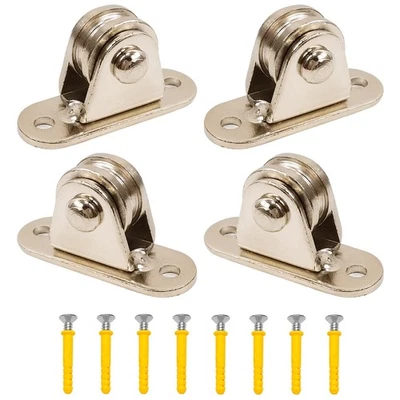 4 Pezzi Carrucola Piccola per Sollevamento Edilizia, 60mm Versione Orizzontal... - Immagine 1 di 4