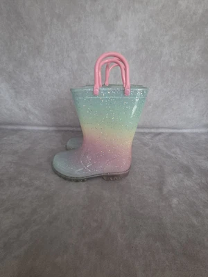 Girls Pastel Rainboots SZ 9 - Image 1 of 4