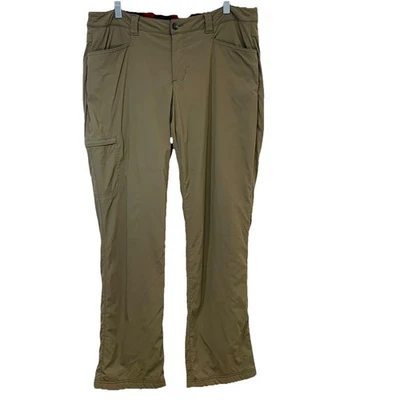 Eddie Bauer Fleece Lined Hiking Pants Woman 12 Buffalo Plaid Pockets Stretch - Image 1 of 4