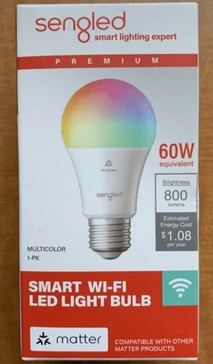 BRAND NEW: Sengled LED Smart Light Bulb Multicolor WiFi 800 Lumens - Image 1 of 4