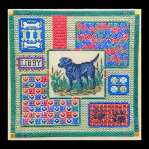 Labrador Collage Dog Needlepoint Pattern - 9x9 Laura J Perin Designs Western - Picture 1 of 3