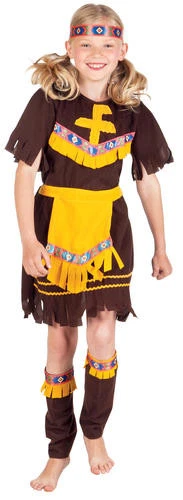 Native American Indian Kids Fancy Dress Wild Western Book Day Week Child Costume - Image 1 of 1