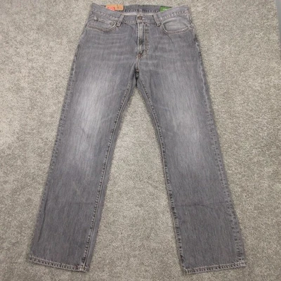 Gap Jeans Mens 33x32 Gray Regular Straight Faded Whisker Denim Pants Y2K 1969 - Image 1 of 4
