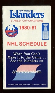 1980-81 NEW YORK ISLANDERS HOCKEY SPIELPLAN STANLEY CUP CHAMPIONS - Bild 1 von 1