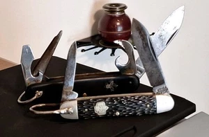 Mid-Century Imperial & Utica Featherlite Boy & Girl Scout USA Knives - Picture 1 of 19