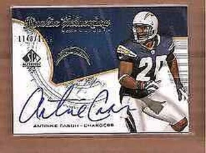 A9670- 2008 SP Authentic #204 Antoine Cason RC Auto /1199 SAMPLE - Picture 1 of 2