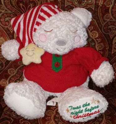 First Main Sweet Dreamer Sleeping Bear Twas Night Before Christmas Lovey Toy X - Image 1 of 4