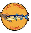 5" NAVY USS SS-408 SENNET EMBROIDERED PATCH