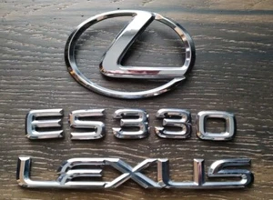 2004 2005 2006 Lexus ES330 Rear Trunk Lid Chrome Emblem Badge OEM - Picture 1 of 3