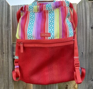 Vera Bradley Lighten Up Backsack Adjustable Backpack Ted Colorful - Foto 1 di 6