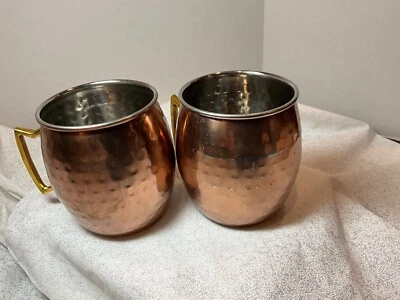 Taza mula Crofton Moscow martillada textura cobre juego de beber alcohol 2 Foto 1 de 4