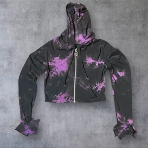 The Grave Girls Tie Dye Y2K Hoodie Womens M Butterfly Back Hit Grunge Whimsygoth - Picture 1 of 8